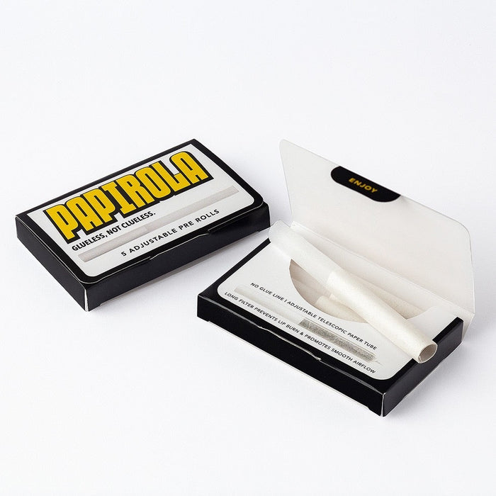 PAPIROLA Pre-rolled Telescopic Tubes - Adjustable Pre-rolled paper tubes Box Pre-rolled Cone (Display Pack) PAPIROSATUBE 42 Packs x 5 pcs