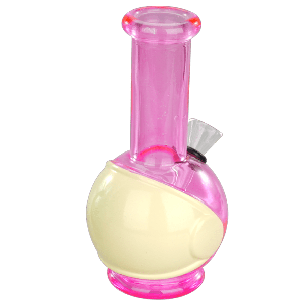 6″ Round Base Mini Glass Bong [JBLMIN-07-1] Glass Bong Canadian Distributor Ivory
