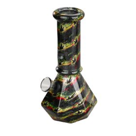 6″ Prism Hex Series Mini Glass Bong – Geometric Art Design [JBLMIN-09-5] Glass Bong Canadian Distributor Design B
