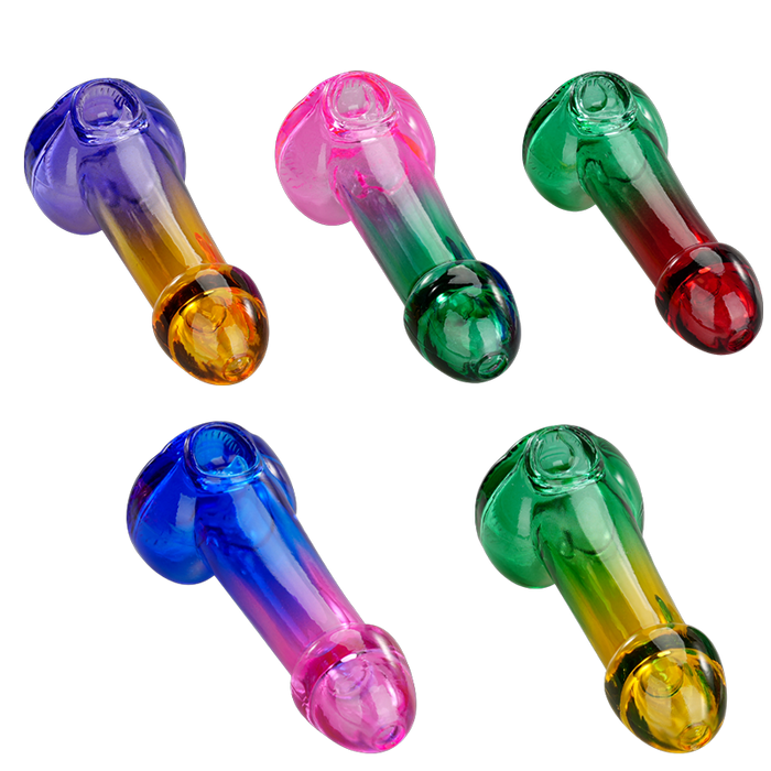 5″ Glass Pipe – Adult (Mixed Color) – Pack of 6 [JFR040] Glass Pipe Canadian Distributor