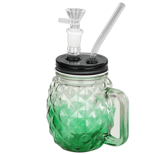 TOPPUFF® | 5” Pineapple Glass Bong-Surface Plating Colors [JTOP01.1003] Glass Bong Canadian Distributor Green
