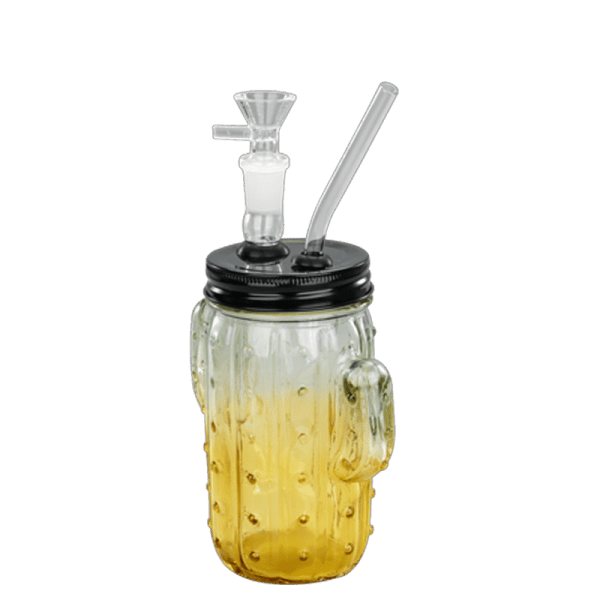 TOPPUFF® | 5″ Cactus Glass Bong – Surface Plating Colors [JTOP01.1004] Glass Bong Canadian Distributor Yellow