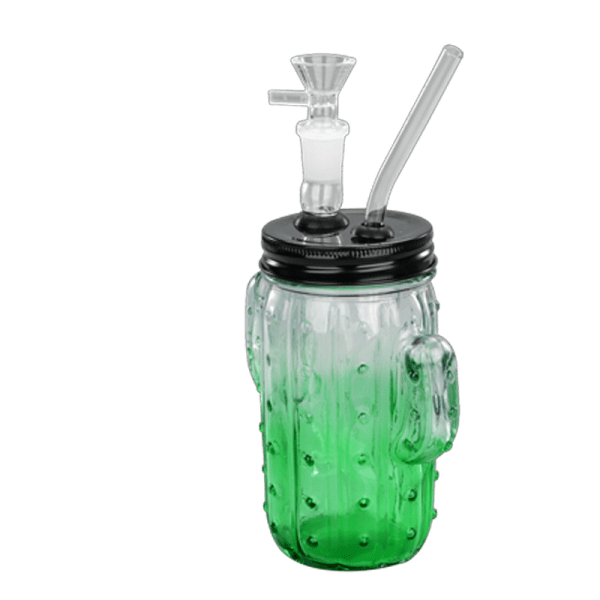 TOPPUFF® | 5″ Cactus Glass Bong – Surface Plating Colors [JTOP01.1004] Glass Bong Canadian Distributor Green