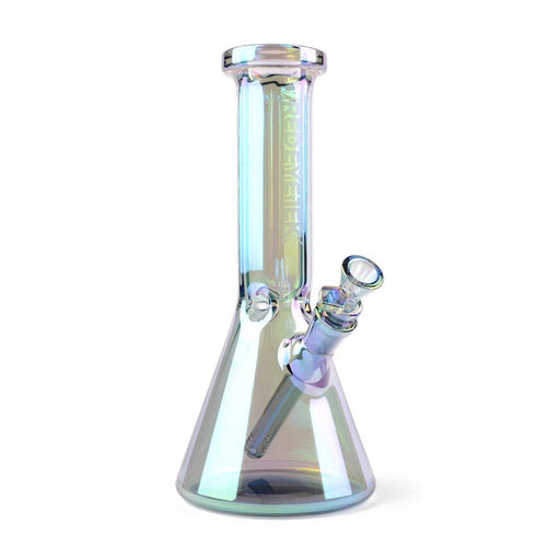 Red Eye Tek | 10" Tall Green Metallic Terminator Finish Hex Top Beaker Tube Glass Bong West Coast Gifts Default Title