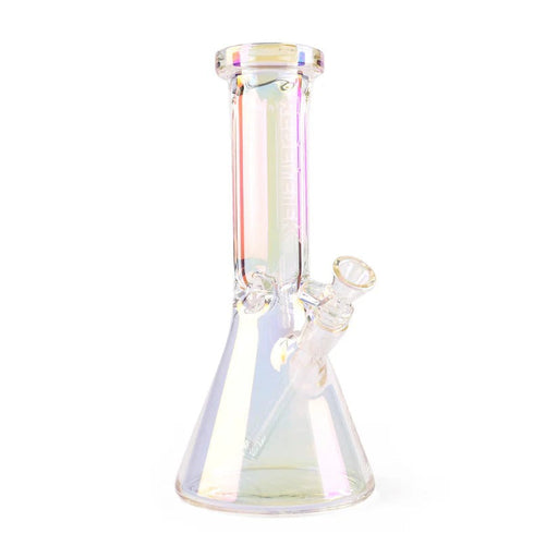 Red Eye Tek | 10" Tall Rainbow Metallic Terminator Finish Hex Top Beaker Tube Glass Bong West Coast Gifts Default Title