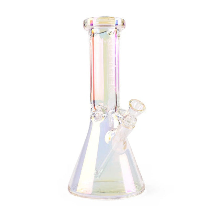Red Eye Tek | 10" Tall Rainbow Metallic Terminator Finish Hex Top Beaker Tube Glass Bong West Coast Gifts Default Title