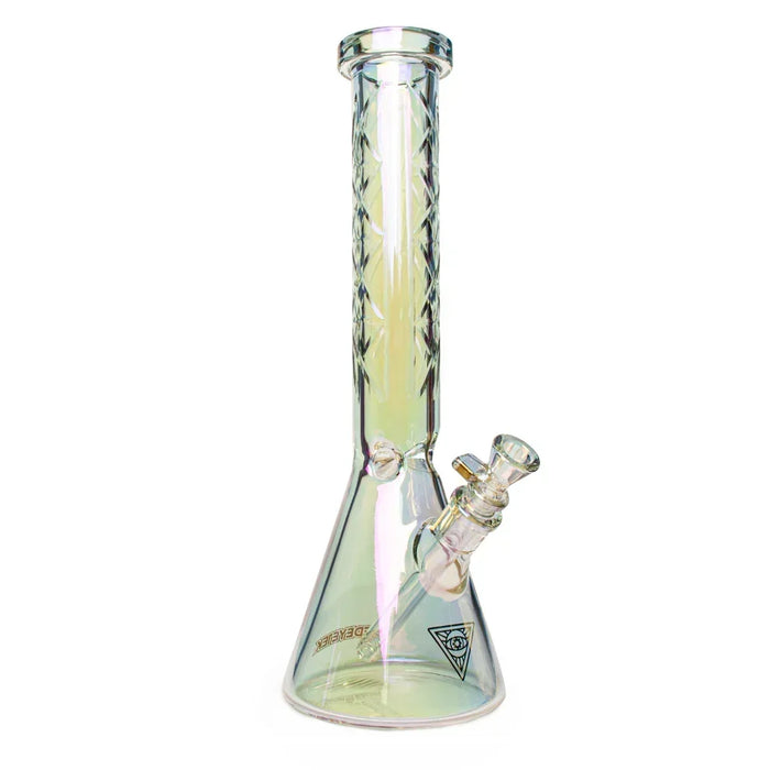15" 7mm Red Eye Tek Terminator Hobstar Beaker Bong Glass Bong Smoking Cat Distribution Metallic Rainbow