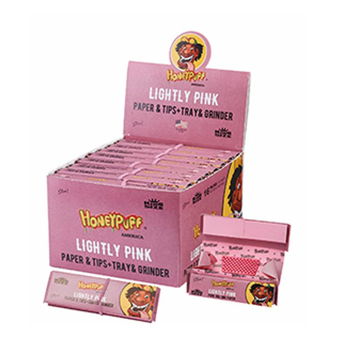 Honey Puff | Rolling Kit – Lightly Pink King Size Kit [P1183-04] - 16 packs King Size Canadian Distributor