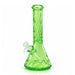 12.5" Diamond Cut Textured Beaker Bong – 7mm Glass Glass Bong Super Supplys Inc Green