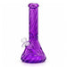 12.5" Diamond Cut Textured Beaker Bong – 7mm Glass Glass Bong Super Supplys Inc Purple