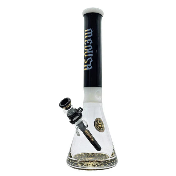 Medusa | 16" 7mm Glass Beaker Bong – Premium Thick Glass Glass Bong Small Biz Distributors Black