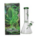 Johnny Green 12″ 9mm Beaker With Elephant Joint With Grid Percolator Slide – Green (MJG-002) Glass Bong Canadian Distributor