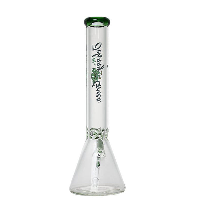 Johnny Green | 16″ 9mm Beaker with Elephant Joint and Grid Percolator Slide – Green (MJG-003) Glass Bong Canadian Distributor