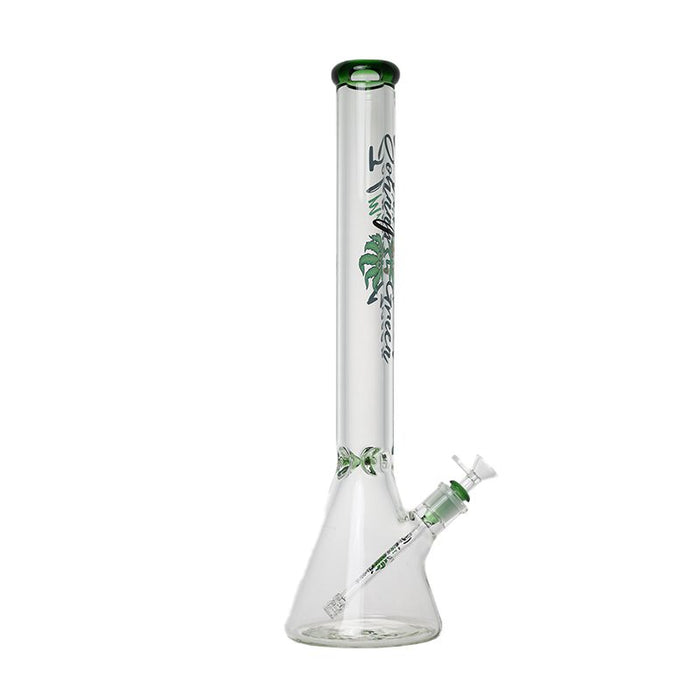Johnny Green | 20″ 9mm Beaker with Elephant Joint and Grid Percolator Slide – Green (MJG-004) Glass Bong Canadian Distributor