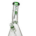 Johnny Green | 12″ 9mm Beaker Bent Neck with Grid Percolator Slide – Green (MJG-007) Glass Bong Canadian Distributor