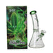 Johnny Green | 12″ 9mm Beaker Bent Neck with Grid Percolator Slide – Green (MJG-007) Glass Bong Canadian Distributor
