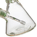 Johnny Green | 16″ 9mm Beaker Bent Neck with Grid Percolator Slide – Green (MJG-008) Glass Bong Canadian Distributor