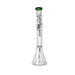 Johnny Green | 20″ 9mm Beaker Bent Neck with Grid Percolator Slide – Green (MJG-009) Glass Bong Canadian Distributor