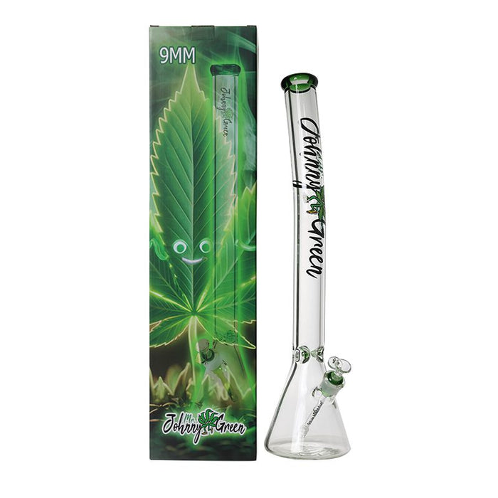 Johnny Green | 24″ Beaker Bong – 9MM Thick Bent Neck with Grid Percolator Slide (MJG-010) Glass Bong Canadian Distributor