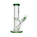 Johnny Green | 10″ 9mm Straight Tube with Grid Percolator Slide – Green (MJG-011) Glass Bong Canadian Distributor