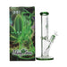 Johnny Green 12″ 9mm Straight Tube with Grid Percolator Slide – Green (MJG-012) Glass Bong Canadian Distributor