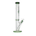 Johnny Green | 16″ 9mm Straight Tube with Grid Percolator Slide – Green (MJG-013) Glass Bong Canadian Distributor