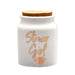 STONER GIRL STASH JAR - WHITE WITH GOLD LETTERS Jar Roast and Toast Gifts