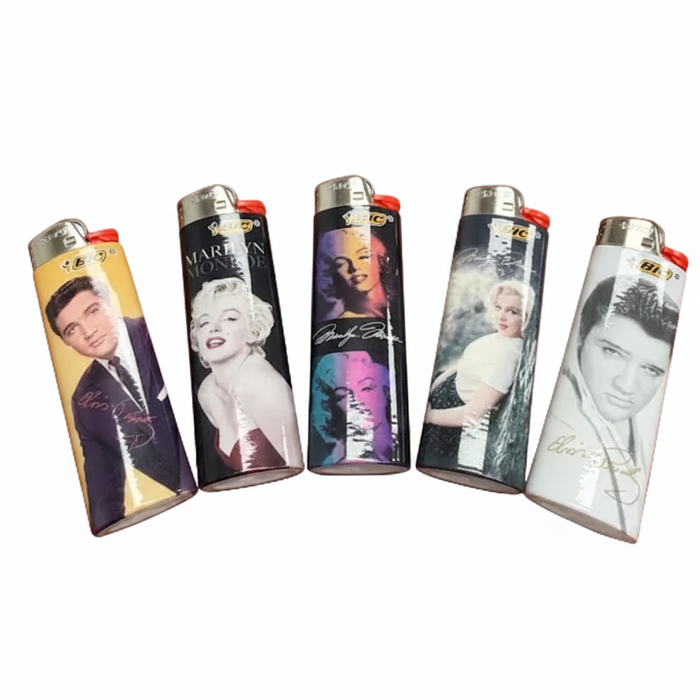 Bic Regular Lighter [ Icons ] - 5 pack