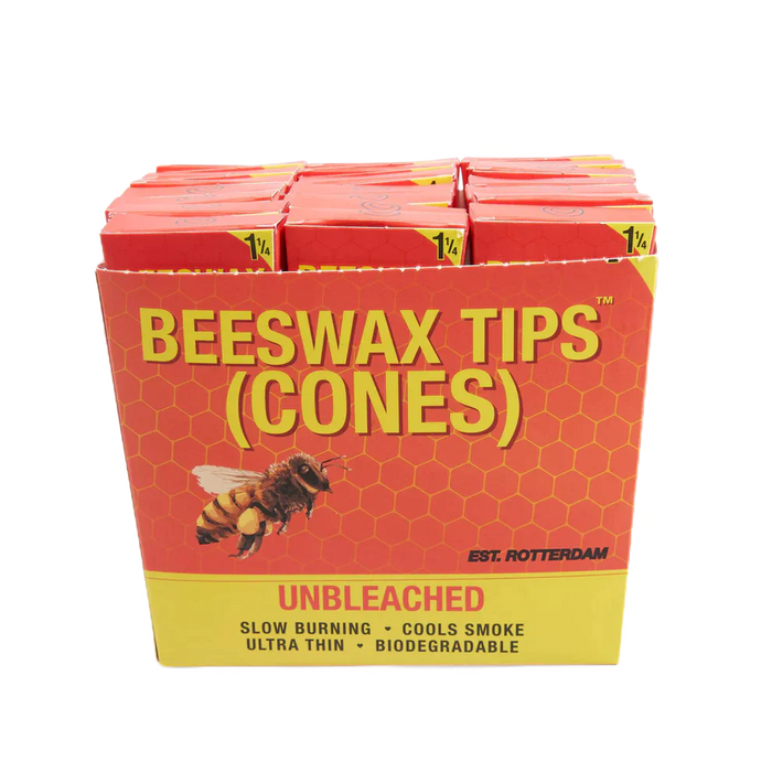 BEESWAX TIPS™ 1-1/4 PRE ROLLED CONES BOX OF 21 Pre-rolled Cone (Display Pack) bloomer
