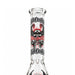 10" Glow-in-the-Dark Skull Graphic Beaker Glass Bong Super Supplys Inc
