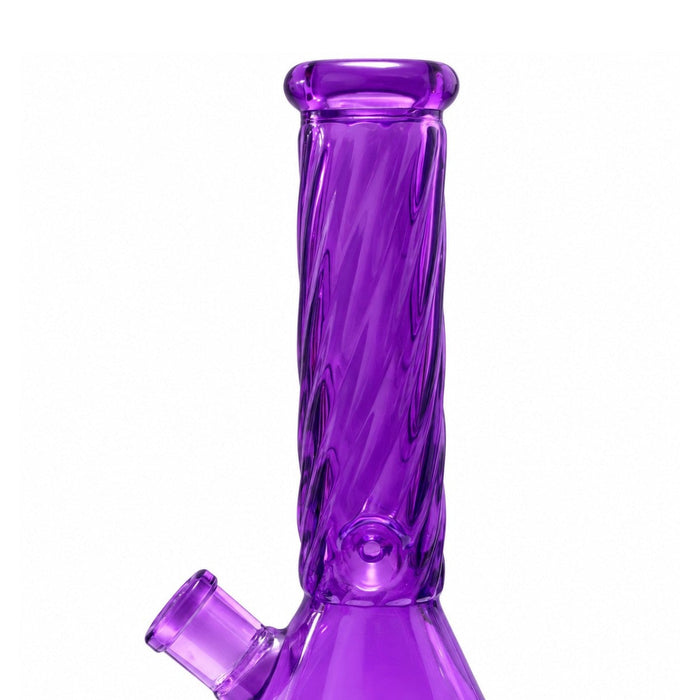12.5" Diamond Cut Textured Beaker Bong – 7mm Glass Glass Bong Super Supplys Inc