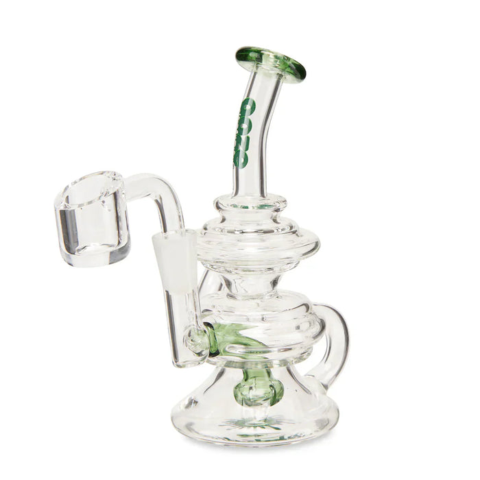 Ooze | Quartz Mini Rig - Rip Tide Glass Rig Cannatron Slime Green