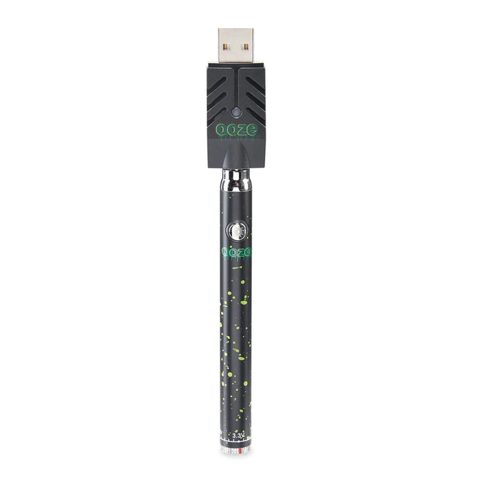 Ooze | Slim Twist Vape Pen Battery 510 Battery Cannatron Green Splatter