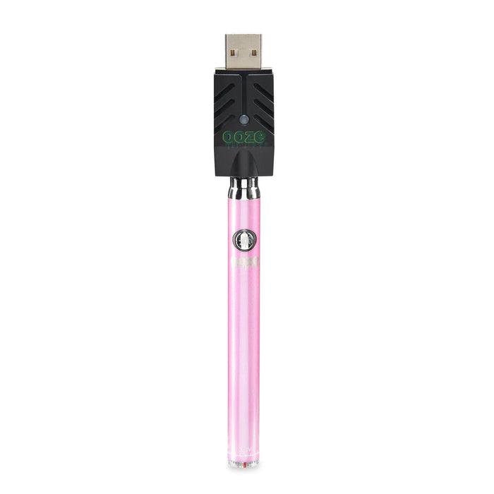 Ooze | Slim Twist Vape Pen Battery 510 Battery Cannatron Ice Pink