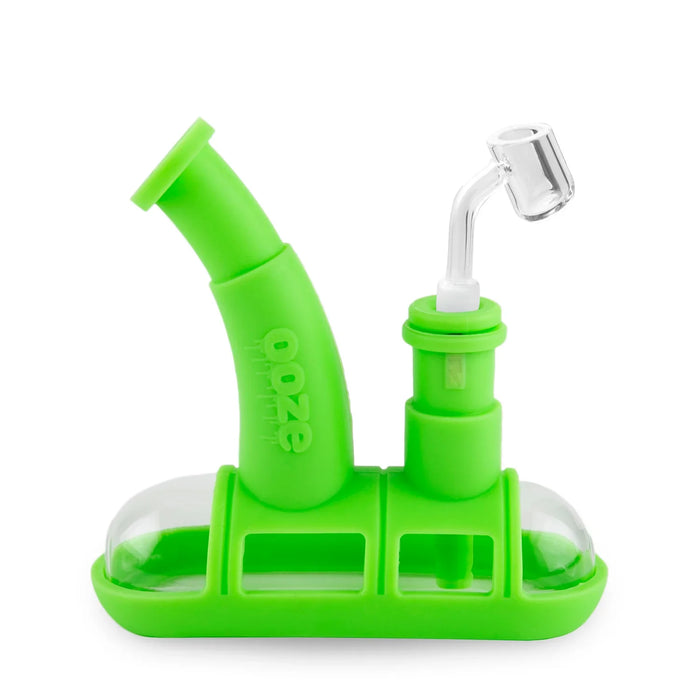 Ooze Steamboat Silicone Water Bubbler & Dab Rig - Slime Green Resin · Silicone Rig ONE