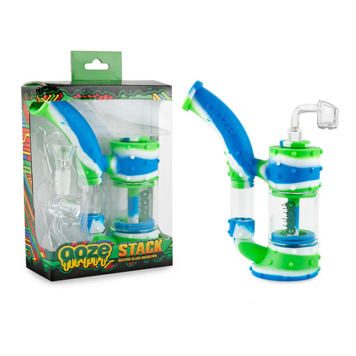 Ooze | Stack Pipe Silicone Water Bubbler & Dab Rig Resin · Silicone Rig Cannatron