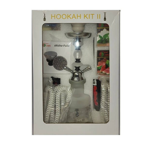 Tanya Hookah Kit #2- 2 Hose Hookah Combo 18" Hookah Jatiimports LLC White