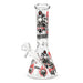 10" Glow-in-the-Dark Skull Graphic Beaker Glass Bong Super Supplys Inc C