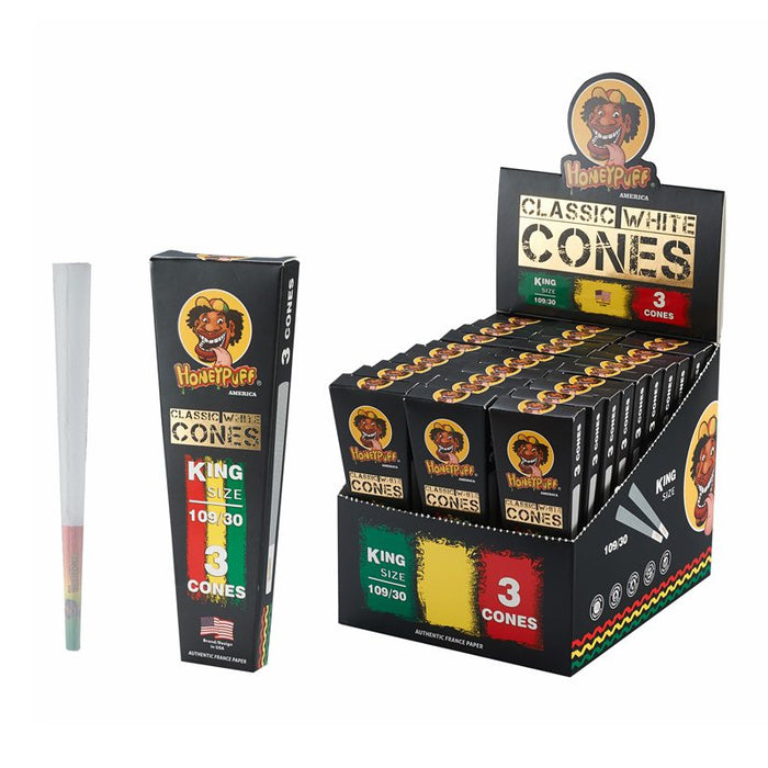 HoneyPuff | Pre-Rolled Single WhiteCones – 30 Packs/Display [P1173-03] Pre-rolled Cone (Display Pack) Canadian Distributor