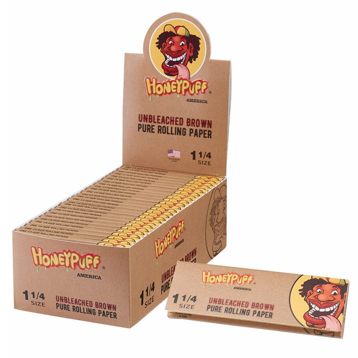 Honey Puff | Rolling Paper – Unbleached Brown [P1181-02] - 50 packs 1 - 1/4" Size Canadian Distributor