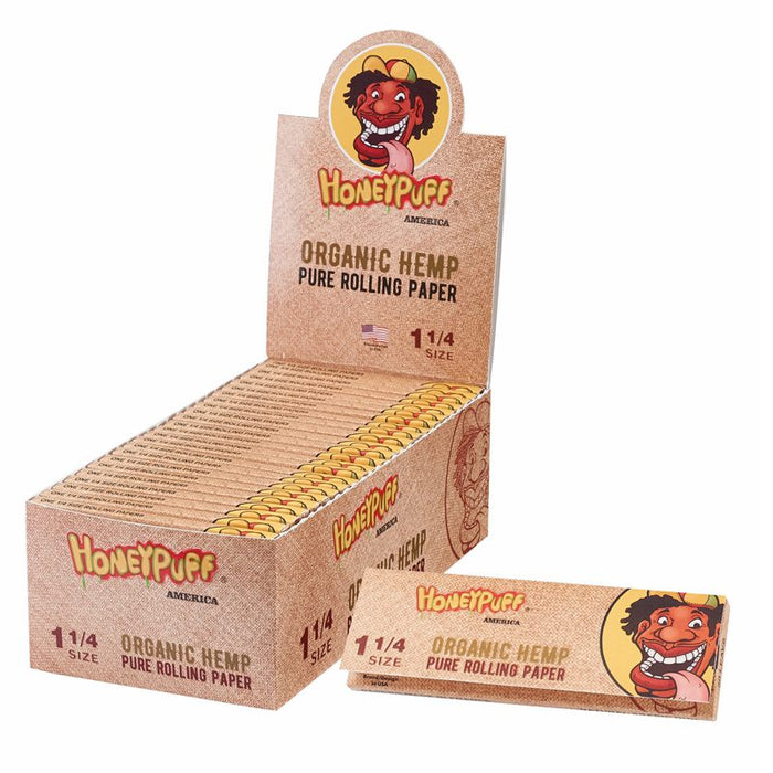 Honey Puff | Rolling Paper – Organic Hemp [P1181-03] - 50 packs 1 - 1/4" Size Canadian Distributor