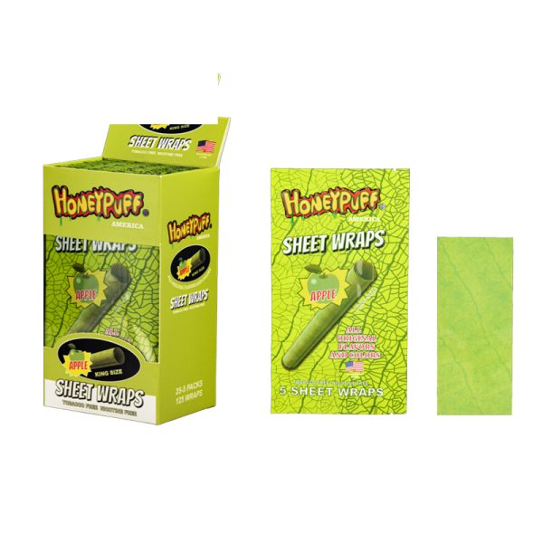 Honey Puff | Flavored Sheet Wraps – Box of 25 [P1295] Leaf Wrap Canadian Distributor Apple