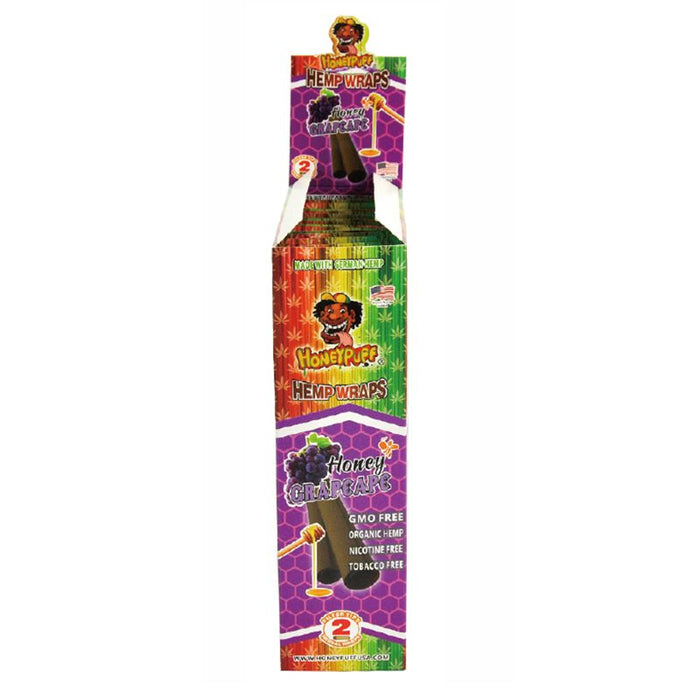 Honey Puff | Flavored Hemp Wrap-12 packs/display [P809x] Leaf Wrap Canadian Distributor Honey Grape