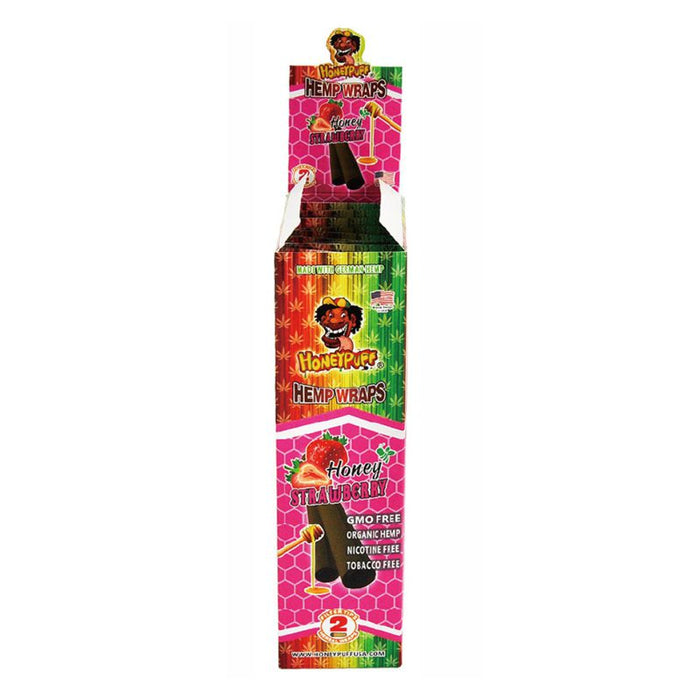 Honey Puff | Flavored Hemp Wrap-12 packs/display [P809x] Leaf Wrap Canadian Distributor Honey Strawberry