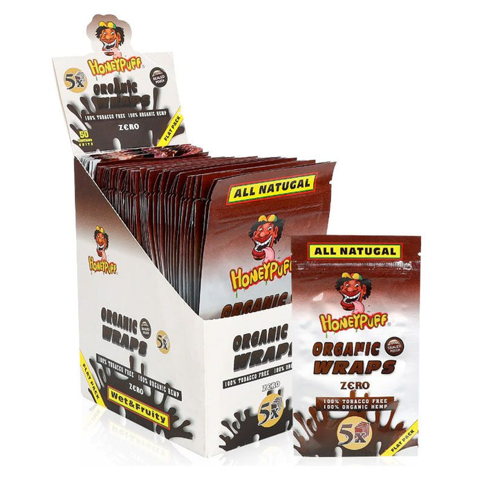 Honey Puff | Organic Flavored Hemp Wrap Boxes of 50 [P810XX] Leaf Wrap Canadian Distributor Zero