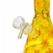 10" Daisy Pattern Colored Glass Beaker Glass Bong Super Supplys Inc