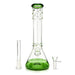 14" Green Accent Beaker Glass Bong Super Supplys Inc