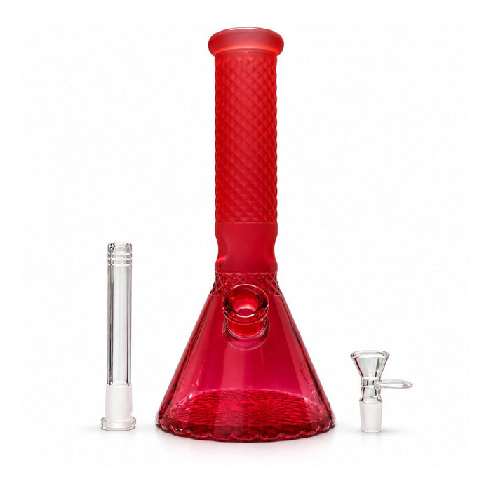12.5" Crystal Facet Beaker Bong – 7mm Thick Glass Glass Bong Super Supplys Inc