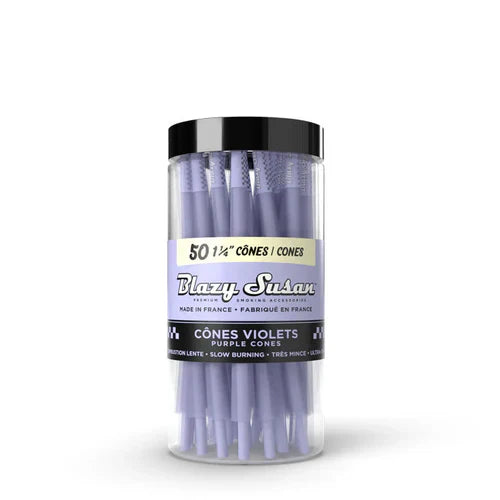 Blazy Susan | Purple 1 1/4 Cones 50 count Jar Pre-rolled Cone (Bulk / Tower) Smoking Cat Distribution Default Title