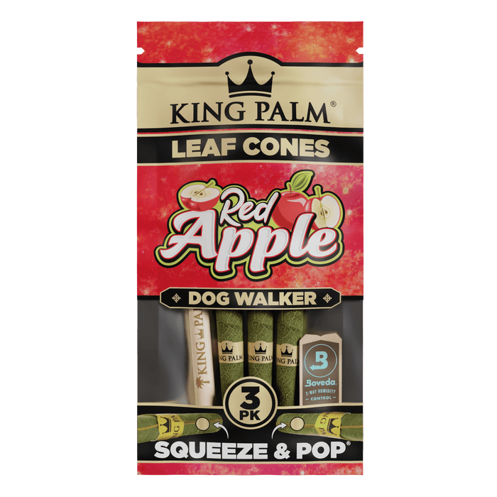 King Palm | Flavored Palm Cones - 15 packs Leaf Wrap Cannatron Red Apple [Dogwalker]